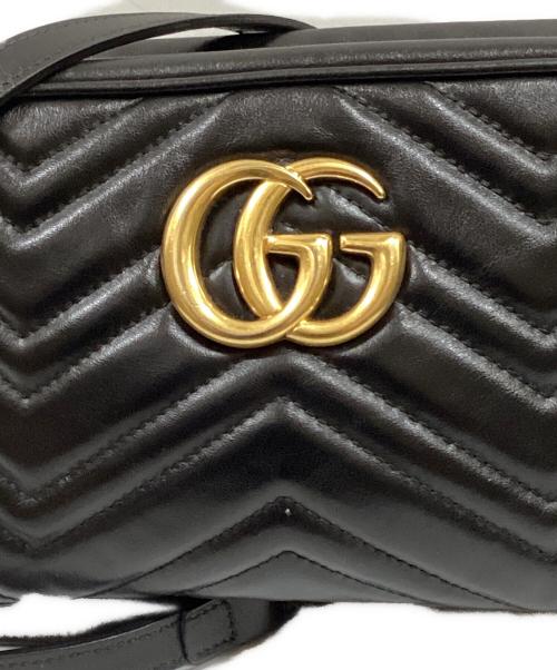 GUCCI（グッチ）GUCCI (グッチ) GGマーモント スモール カメラバッグ ブラックの古着・服飾アイテム