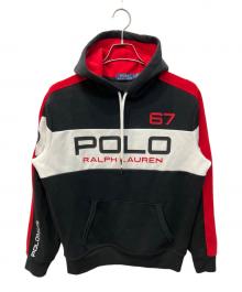 POLO RALPH LAUREN（ポロ・ラルフローレン）の古着「ナンバリングパーカー」｜ブラック