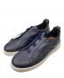 ZEGNA（ゼニア）の古着「Triple Stitch™ SECONDSKIN sneakers / レザースニーカー」｜ホワイト×ネイビー