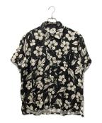 Engineered Garmentsエンジニアド ガーメンツ）の古着「Camp Shirt Tencel Floral Print / フローラルプリントシャツ　(キャンプシャツテンセルフローラルプリント)」｜ホワイト×ブラック