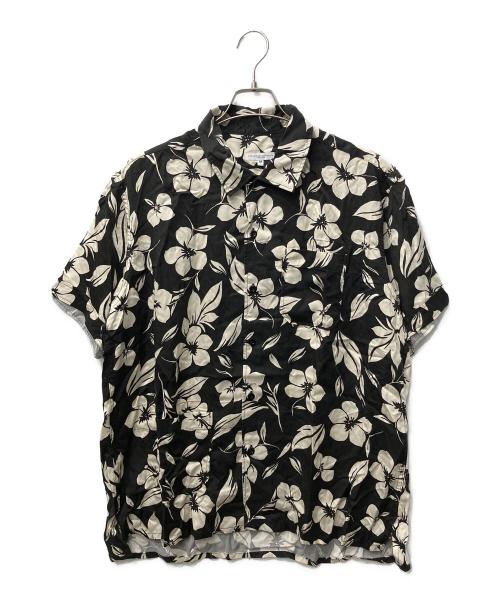 Engineered Garments（エンジニアド ガーメンツ）Engineered Garments (エンジニアド ガーメンツ) Camp Shirt Tencel Floral Print / フローラルプリントシャツ　(キャンプシャツテンセルフローラルプリント) ホワイト×ブラック サイズ:Mの古着・服飾アイテム