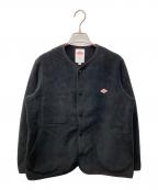 DANTONダントン）の古着「フリースカラーレスジャケット」｜ブラック