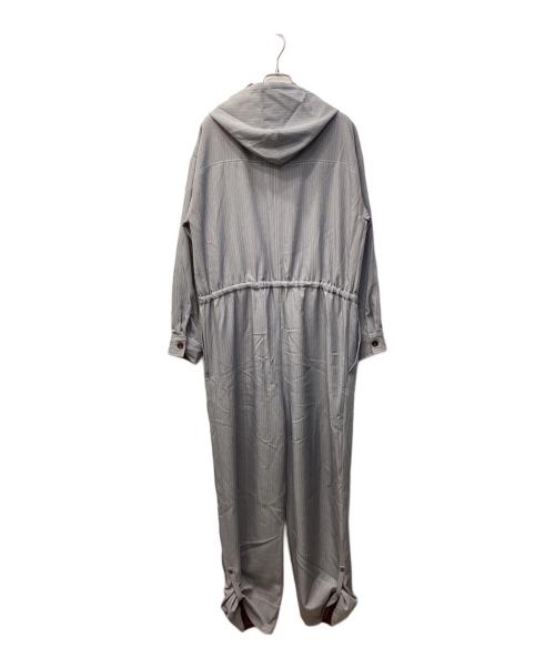 PAMM（パム）PAMM (パム) 肌色のストライプジャンプスーツ グレー サイズ:FREEの古着・服飾アイテム