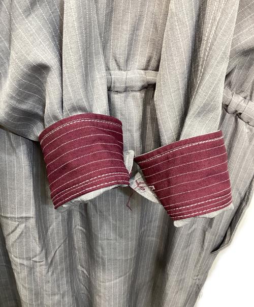 PAMM（パム）PAMM (パム) 肌色のストライプジャンプスーツ グレー サイズ:FREEの古着・服飾アイテム