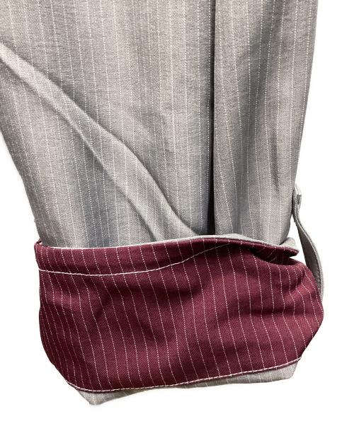 PAMM（パム）PAMM (パム) 肌色のストライプジャンプスーツ グレー サイズ:FREEの古着・服飾アイテム