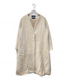 SHIPS（シップス）の古着「BELLANDI ノーカラーコート」｜ベージュ