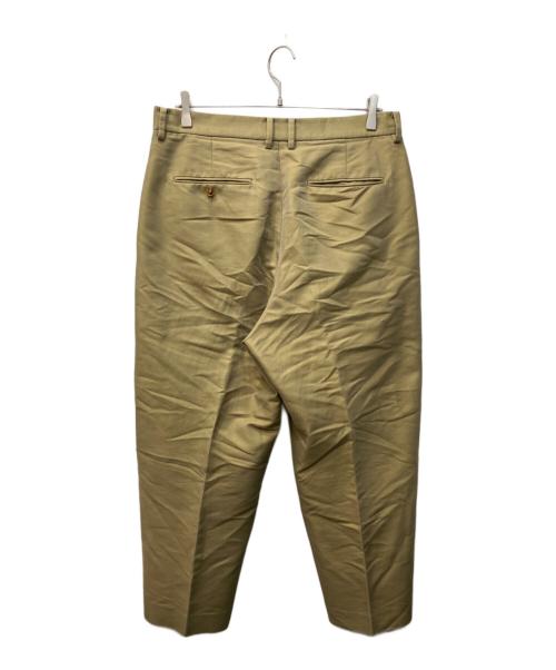 LOEFF（ロエフ）LOEFF (ロエフ) ギャバ 2タック テーパードパンツ ブラウン サイズ:2の古着・服飾アイテム