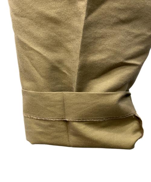 LOEFF（ロエフ）LOEFF (ロエフ) ギャバ 2タック テーパードパンツ ブラウン サイズ:2の古着・服飾アイテム