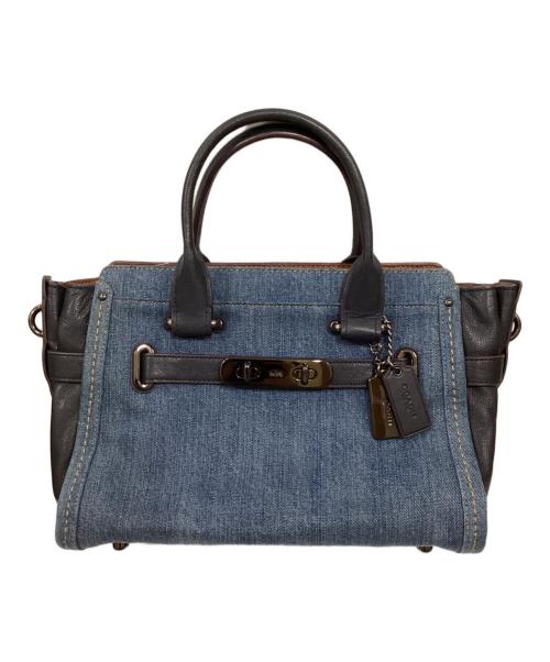 COACH（コーチ）COACH (コーチ) スワッガー 27 / 2wayバッグ ブラウン×インディゴの古着・服飾アイテム