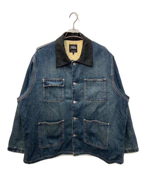 ZARA（ザラ）ZARA (ザラ) デニムカバーオール インディゴ サイズ:Lの古着・服飾アイテム