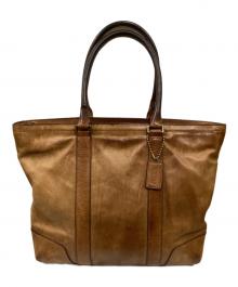 COACH（コーチ）の古着「ビジネスレザー2wayトートバッグ」｜ブラウン
