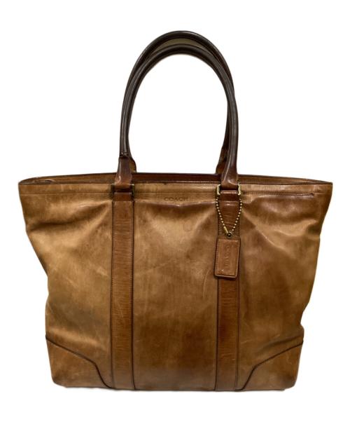 COACH（コーチ）COACH (コーチ) ビジネスレザー2wayトートバッグ ブラウンの古着・服飾アイテム