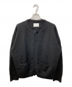 steinシュタイン）の古着「CASHMERE 'WITH A NECK' CARDIGAN / カシミヤウィズネックカーディガン」｜ブラック