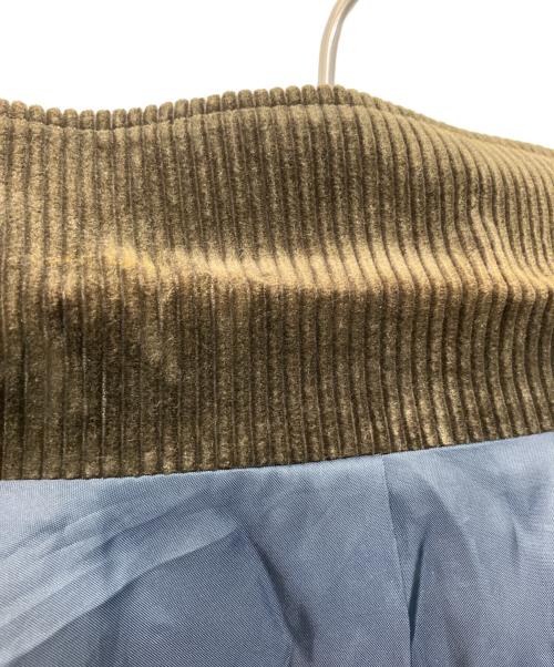maison kitsune（メゾンキツネ）MAISON KITSUNE (メゾンキツネ) コーデュロイ段返りジャケット カーキ サイズ:46の古着・服飾アイテム