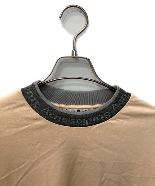 Acne studios（アクネ ストゥディオズ）Acne studios (アクネ ストゥディオズ) アーチロゴネックTシャツ ベージュ サイズ:Sの古着・服飾アイテム