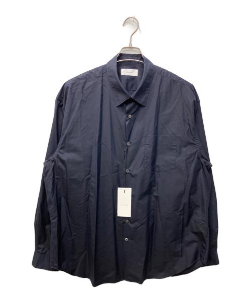 WELLDER（ウェルダー）WELLDER (ウェルダー) シルク混ワイドシルエットシャツ ネイビー サイズ:4 未使用品の古着・服飾アイテム