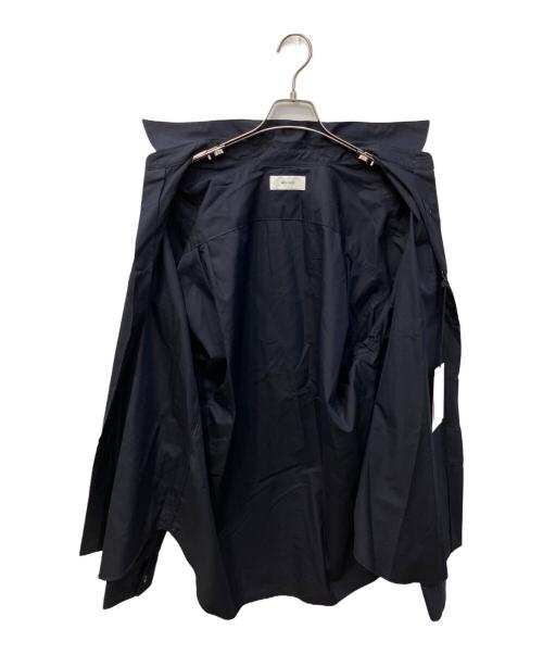 WELLDER（ウェルダー）WELLDER (ウェルダー) シルク混ワイドシルエットシャツ ネイビー サイズ:4 未使用品の古着・服飾アイテム