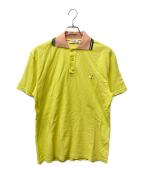 maison kitsuneメゾンキツネ）の古着「ポロシャツ」｜ピンク×イエロー