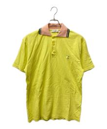 maison kitsune（メゾンキツネ）の古着「ポロシャツ」｜ピンク×イエロー
