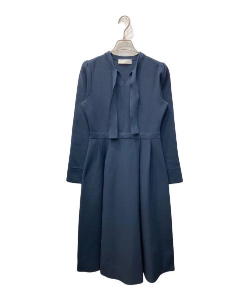 CELFORD（セルフォード）CELFORD (セルフォード) ボウタイニットワンピース ネイビー サイズ:36の古着・服飾アイテム