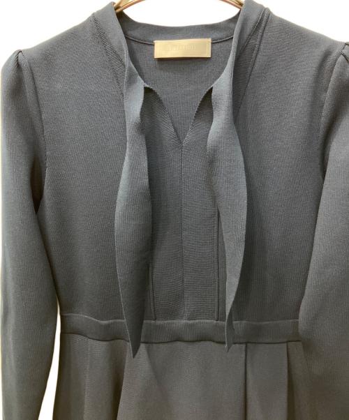 CELFORD（セルフォード）CELFORD (セルフォード) ボウタイニットワンピース ネイビー サイズ:36の古着・服飾アイテム