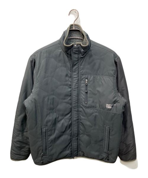 stussy（ステューシー）stussy (ステューシー) キルティング×ボアリバーシブルジャケット グレー サイズ:Mの古着・服飾アイテム
