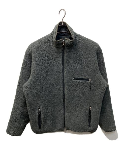 stussy（ステューシー）stussy (ステューシー) キルティング×ボアリバーシブルジャケット グレー サイズ:Mの古着・服飾アイテム