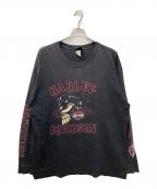 HARLEY-DAVIDSONハーレーダビッドソン）の古着「スカルライダー×トライバルロゴ4面プリントカットソー」｜ブラック