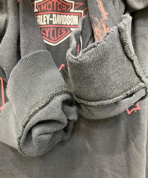 HARLEY-DAVIDSON（ハーレーダビッドソン）HARLEY-DAVIDSON (ハーレーダビッドソン) スカルライダー×トライバルロゴ4面プリントカットソー ブラック サイズ:2XLの古着・服飾アイテム
