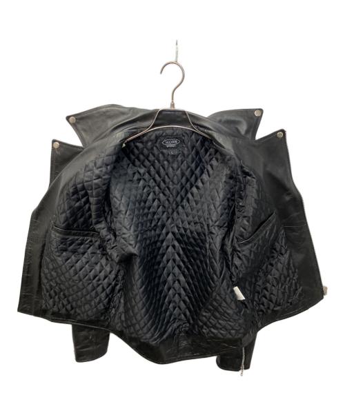 HORN WORKS（ホーンワークス）HORN WORKS (ホーンワークス) バッファローレザーダブルライダースジャケット ブラック サイズ:Lの古着・服飾アイテム