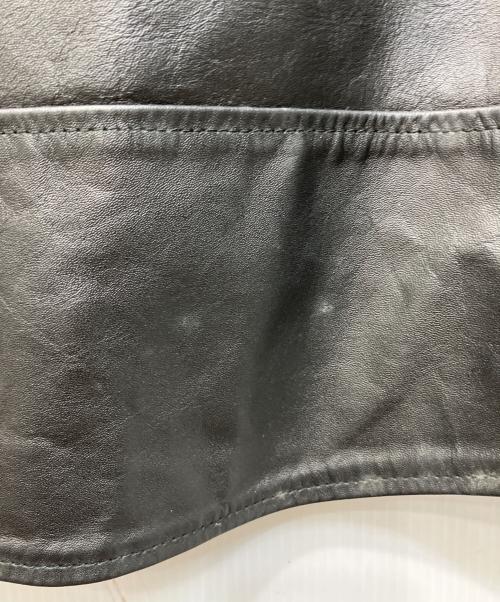 HORN WORKS（ホーンワークス）HORN WORKS (ホーンワークス) バッファローレザーダブルライダースジャケット ブラック サイズ:Lの古着・服飾アイテム