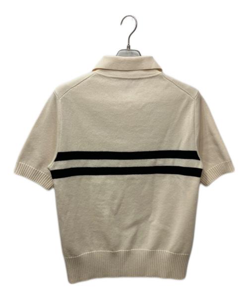 DOLCE & GABBANA（ドルチェ＆ガッバーナ）DOLCE & GABBANA (ドルチェ＆ガッバーナ) フロントロゴニットポロシャツ ベージュ サイズ:46の古着・服飾アイテム