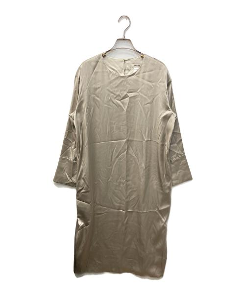 'S Max Mara（エスマックスマーラ）'S Max Mara (エスマックスマーラ) シルク長袖ワンピース グレー サイズ:38の古着・服飾アイテム