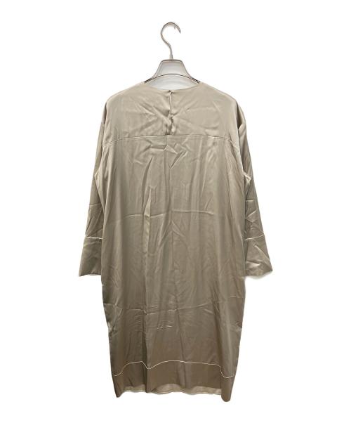'S Max Mara（エスマックスマーラ）'S Max Mara (エスマックスマーラ) シルク長袖ワンピース グレー サイズ:38の古着・服飾アイテム