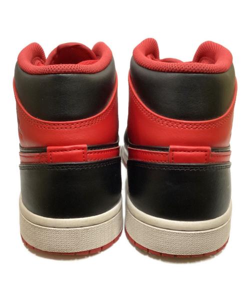 NIKE（ナイキ）NIKE (ナイキ) Air Jordan 1 Mid BredToe スニーカー　（エアジョーダン 1 ミッド ブレッドトゥ） レッド×ブラック サイズ:28cmの古着・服飾アイテム