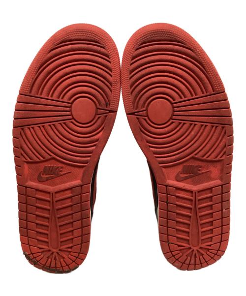 NIKE（ナイキ）NIKE (ナイキ) Air Jordan 1 Mid BredToe スニーカー　（エアジョーダン 1 ミッド ブレッドトゥ） レッド×ブラック サイズ:28cmの古着・服飾アイテム