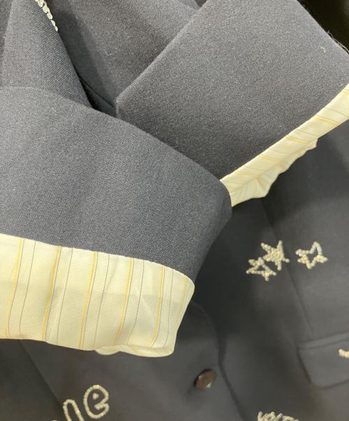 Zadig&Voltaire（ザディグエヴォルテール）ZADIG&VOLTAIRE (ザディグエヴォルテール) ラインストーン装飾テーラードジャケット ネイビー サイズ:38の古着・服飾アイテム