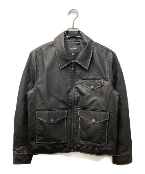 BANANA REPUBLIC（バナナリパブリック）BANANA REPUBLIC (バナナリパブリック) ヴィーガンレザージップジャケット ブラック サイズ:M 未使用品の古着・服飾アイテム