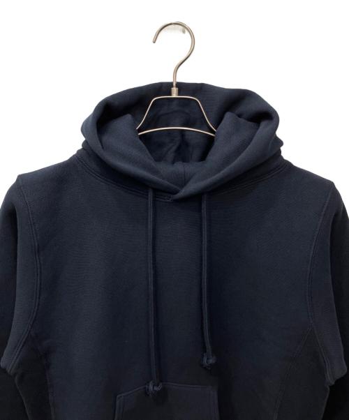 Champion REVERSE WEAVE（チャンピオン リバース ウィーブ）Champion REVERSE WEAVE (チャンピオン リバース ウィーブ) リバースウィーブ(R) フーデッドスウェットシャツ (C5-A101) ネイビー サイズ:Mの古着・服飾アイテム