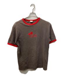 USED（ユーズド）の古着「リンガーTシャツ」｜レッド×ブラウン