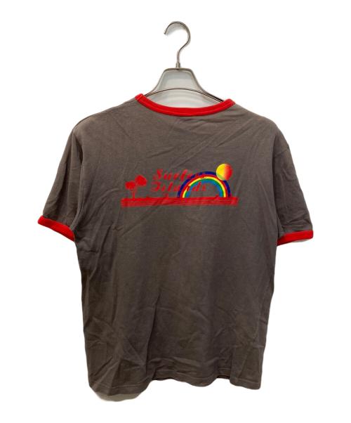 USED（ユーズド）USED (ユーズド) リンガーTシャツ レッド×ブラウン サイズ:表記なしの古着・服飾アイテム