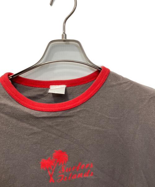 USED（ユーズド）USED (ユーズド) リンガーTシャツ レッド×ブラウン サイズ:表記なしの古着・服飾アイテム