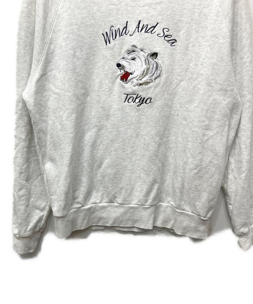 WIND AND SEA（ウィンダンシー）WIND AND SEA (ウィンダンシー) 刺繍スウェット グレー サイズ:Lの古着・服飾アイテム