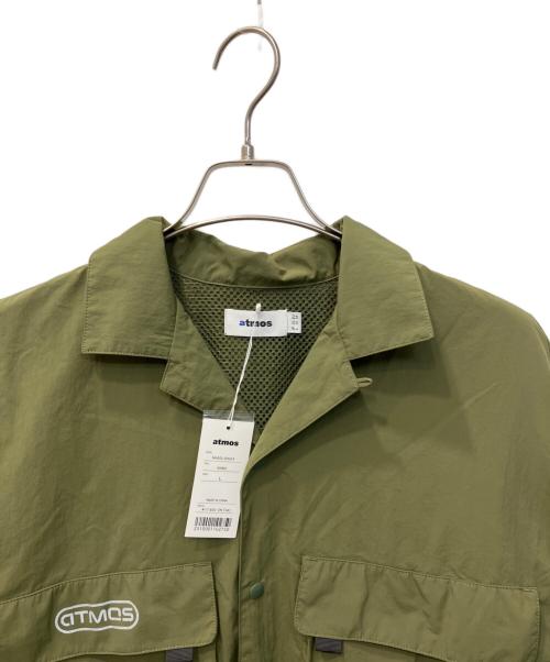 ATMOS（アトモス）ATMOS (アトモス) ナイロンシャツ カーキ サイズ:Lの古着・服飾アイテム