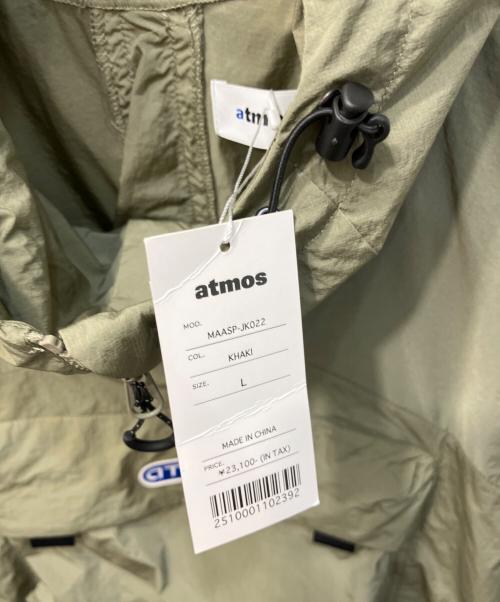 ATMOS（アトモス）atmos (アトモス) Front Pocket Ripstop Anorak Hoodie/フロントポケットリップストップアノラックフーディー カーキ サイズ:L 未使用品の古着・服飾アイテム