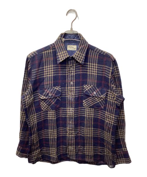 ARROW（アロー）ARROW (アロー) ナイロン混ウールシャツ ネイビー サイズ:Mの古着・服飾アイテム