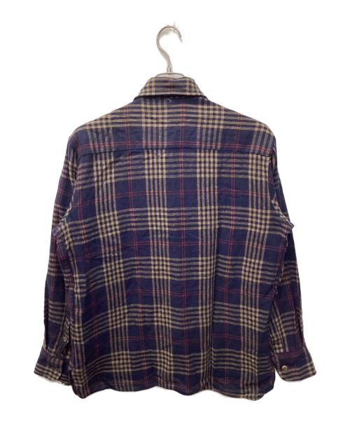 ARROW（アロー）ARROW (アロー) ナイロン混ウールシャツ ネイビー サイズ:Mの古着・服飾アイテム