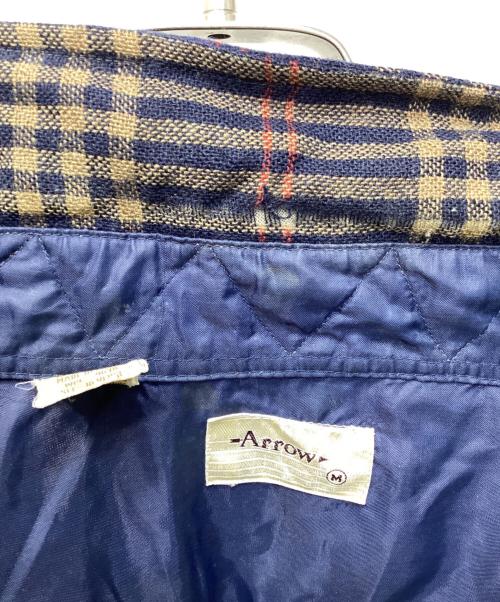 ARROW（アロー）ARROW (アロー) ナイロン混ウールシャツ ネイビー サイズ:Mの古着・服飾アイテム