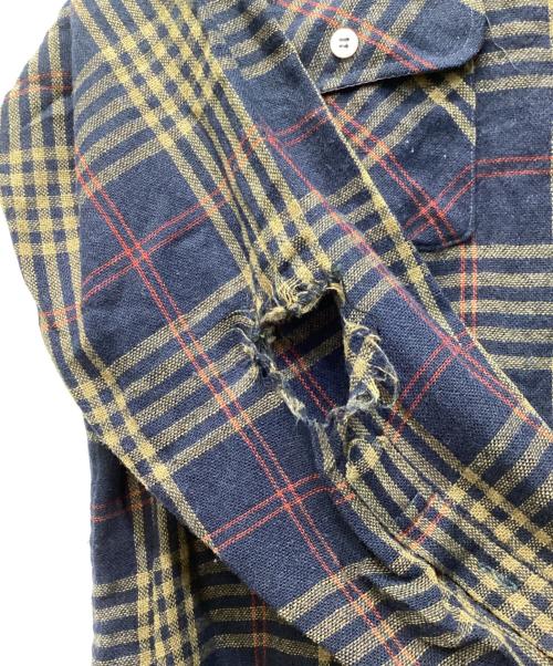 ARROW（アロー）ARROW (アロー) ナイロン混ウールシャツ ネイビー サイズ:Mの古着・服飾アイテム