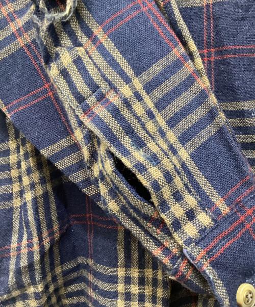 ARROW（アロー）ARROW (アロー) ナイロン混ウールシャツ ネイビー サイズ:Mの古着・服飾アイテム